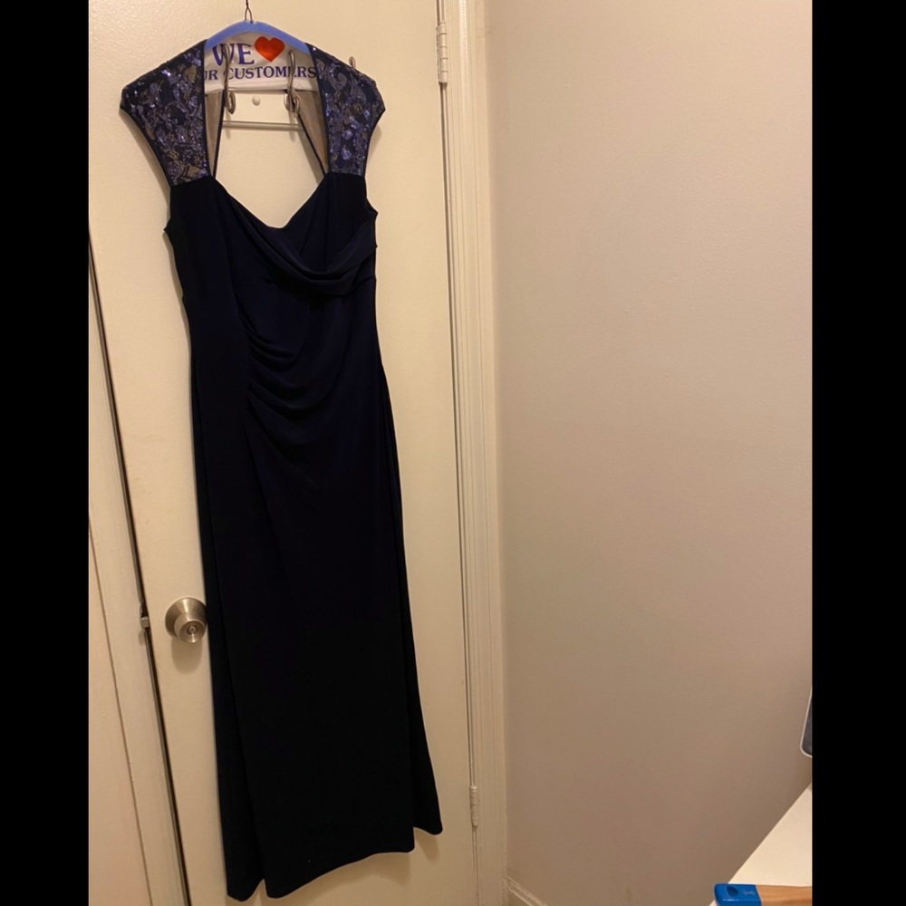 Navy Blue Evening Gown